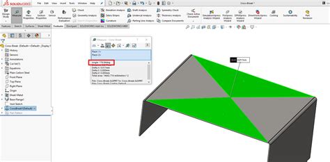 solidworks sheet metal cross break